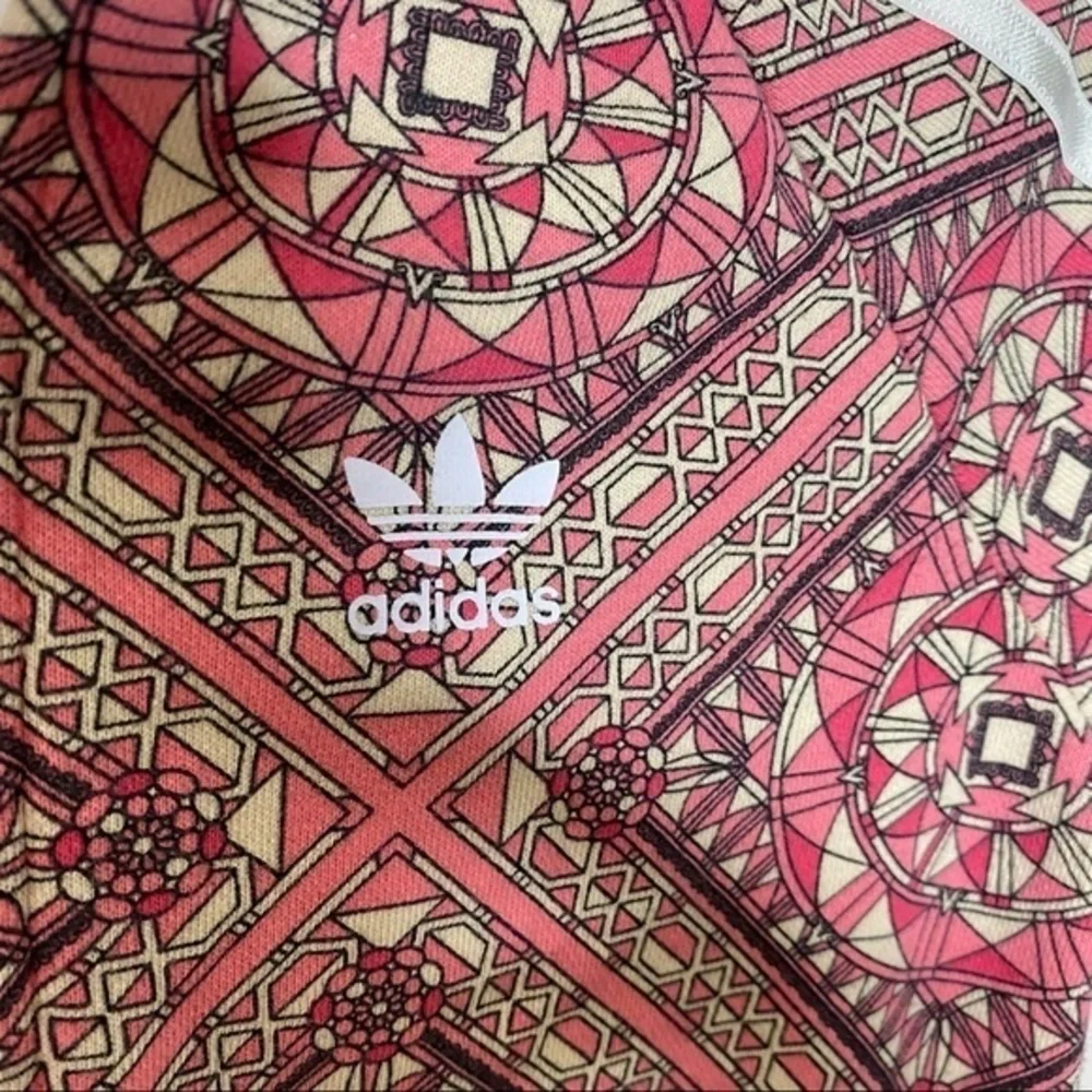 Adidas‎ Pink Stained Glass Print Zip Front Dress Size Medium